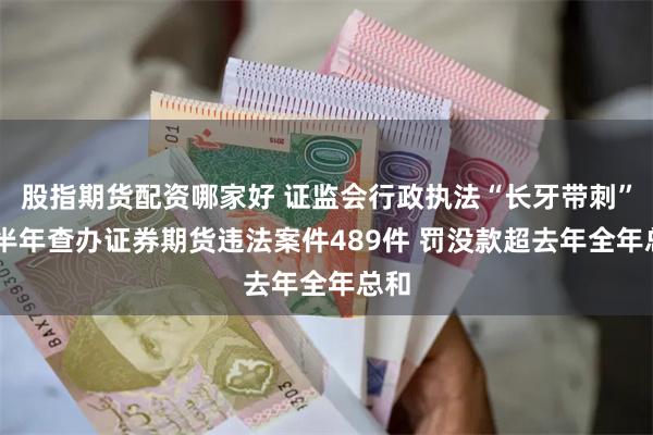 股指期货配资哪家好 证监会行政执法“长牙带刺” 上半年查办证券期货违法案件489件 罚没款超去年全年总和