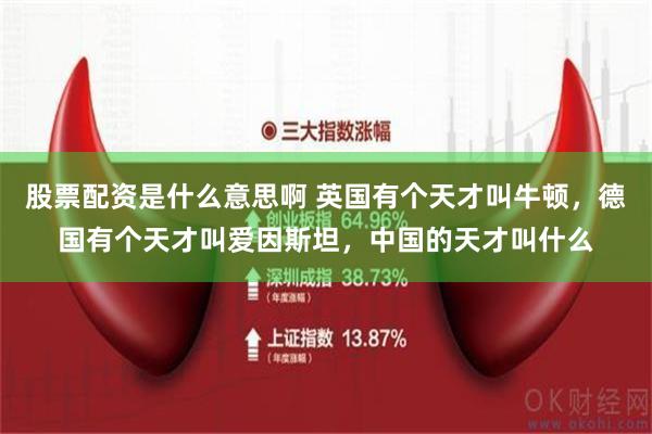 股票配资是什么意思啊 英国有个天才叫牛顿，德国有个天才叫爱因斯坦，中国的天才叫什么