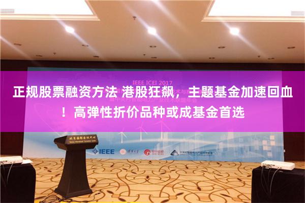 正规股票融资方法 港股狂飙，主题基金加速回血！高弹性折价品种或成基金首选