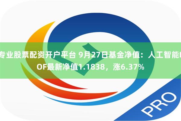 专业股票配资开户平台 9月27日基金净值：人工智能LOF最新净值1.1838，涨6.37%