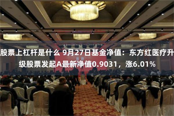 股票上杠杆是什么 9月27日基金净值：东方红医疗升级股票发起A最新净值0.9031，涨6.01%