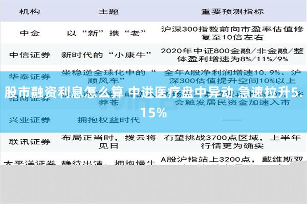股市融资利息怎么算 中进医疗盘中异动 急速拉升5.15%