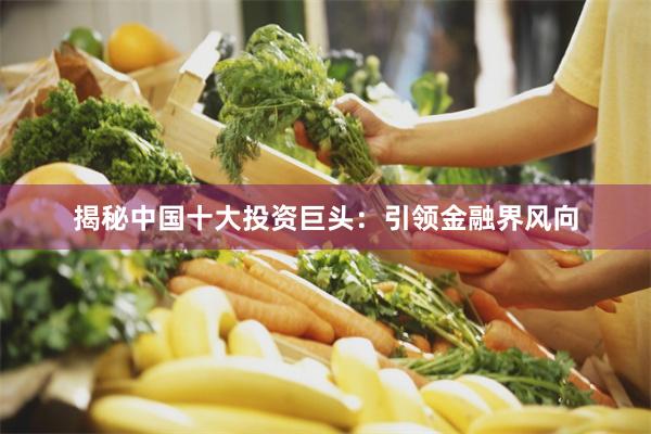揭秘中国十大投资巨头：引领金融界风向