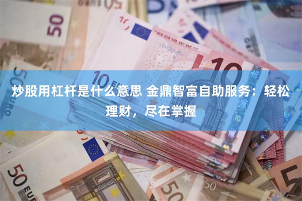 炒股用杠杆是什么意思 金鼎智富自助服务：轻松理财，尽在掌握