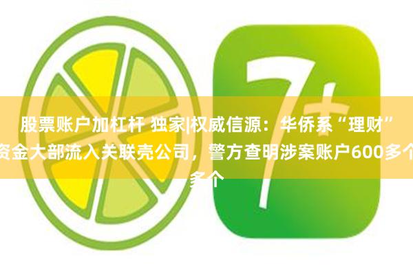 股票账户加杠杆 独家|权威信源：华侨系“理财”资金大部流入关联壳公司，警方查明涉案账户600多个