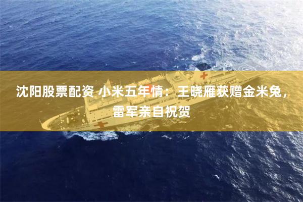 沈阳股票配资 小米五年情：王晓雁获赠金米兔，雷军亲自祝贺