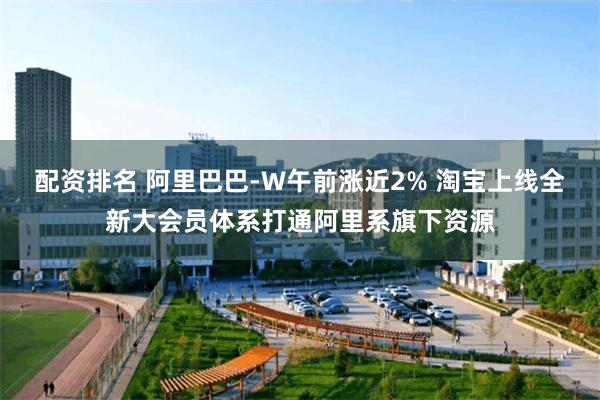 配资排名 阿里巴巴-W午前涨近2% 淘宝上线全新大会员体系打通阿里系旗下资源