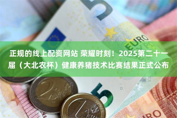 正规的线上配资网站 荣耀时刻！2025第二十一届（大北农杯）健康养猪技术比赛结果正式公布