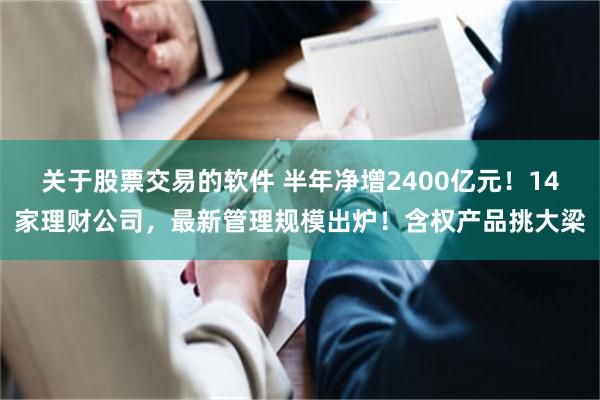 关于股票交易的软件 半年净增2400亿元！14家理财公司，最新管理规模出炉！含权产品挑大梁