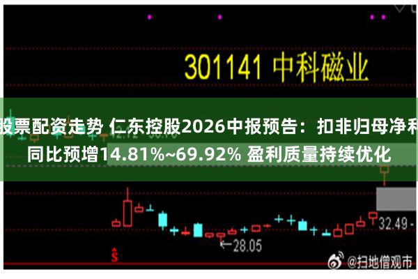 股票配资走势 仁东控股2026中报预告：扣非归母净利同比预增14.81%~69.92% 盈利质量持续优化