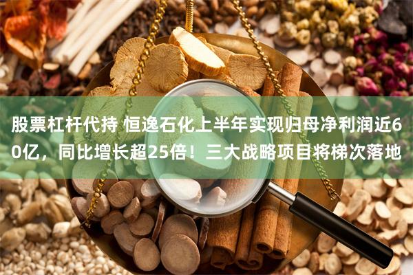 股票杠杆代持 恒逸石化上半年实现归母净利润近60亿，同比增长超25倍！三大战略项目将梯次落地
