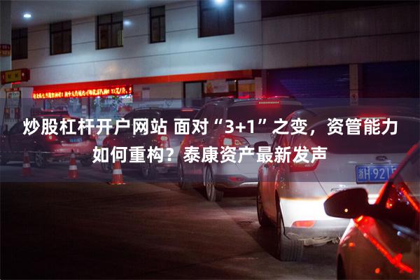 炒股杠杆开户网站 面对“3+1”之变，资管能力如何重构？泰康资产最新发声