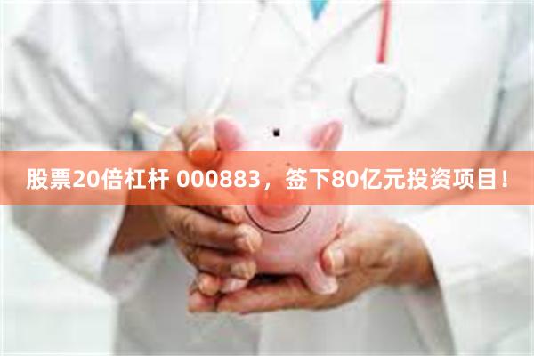 股票20倍杠杆 000883，签下80亿元投资项目！