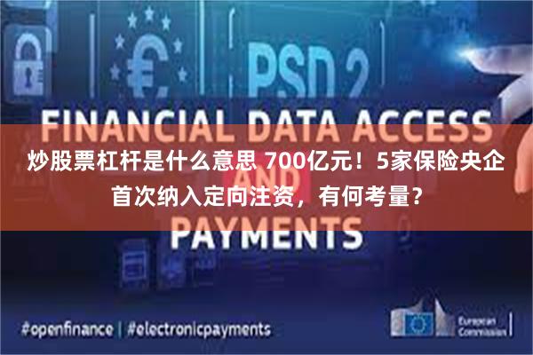 炒股票杠杆是什么意思 700亿元！5家保险央企首次纳入定向注资，有何考量？