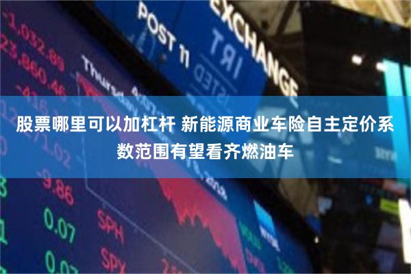 股票哪里可以加杠杆 新能源商业车险自主定价系数范围有望看齐燃油车