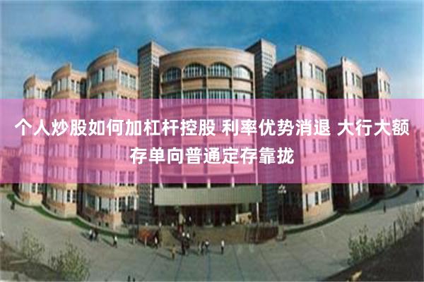 个人炒股如何加杠杆控股 利率优势消退 大行大额存单向普通定存靠拢