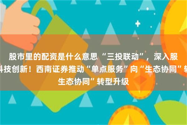 股市里的配资是什么意思 “三投联动”，深入服务成渝科技创新！西南证券推动“单点服务”向“生态协同”转型升级