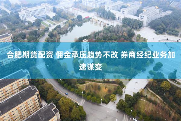 合肥期货配资 佣金承压趋势不改 券商经纪业务加速谋变