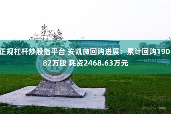 正规杠杆炒股指平台 安凯微回购进展：累计回购190.82万股 耗资2468.63万元